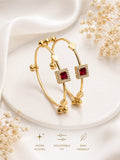 Ruby Square Charm Kada Set (Set of 2)