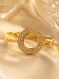 Halo Circle Crystal Cuff Bracelet