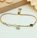 Lucky Clover Adjustable Gold Bracelet