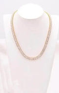 Baguette Diamond Tennis Necklace