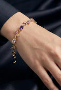 Wildflower Multi-Stone Gold Bracelet