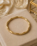 Golden Bar & Bead Stretch Bracelet