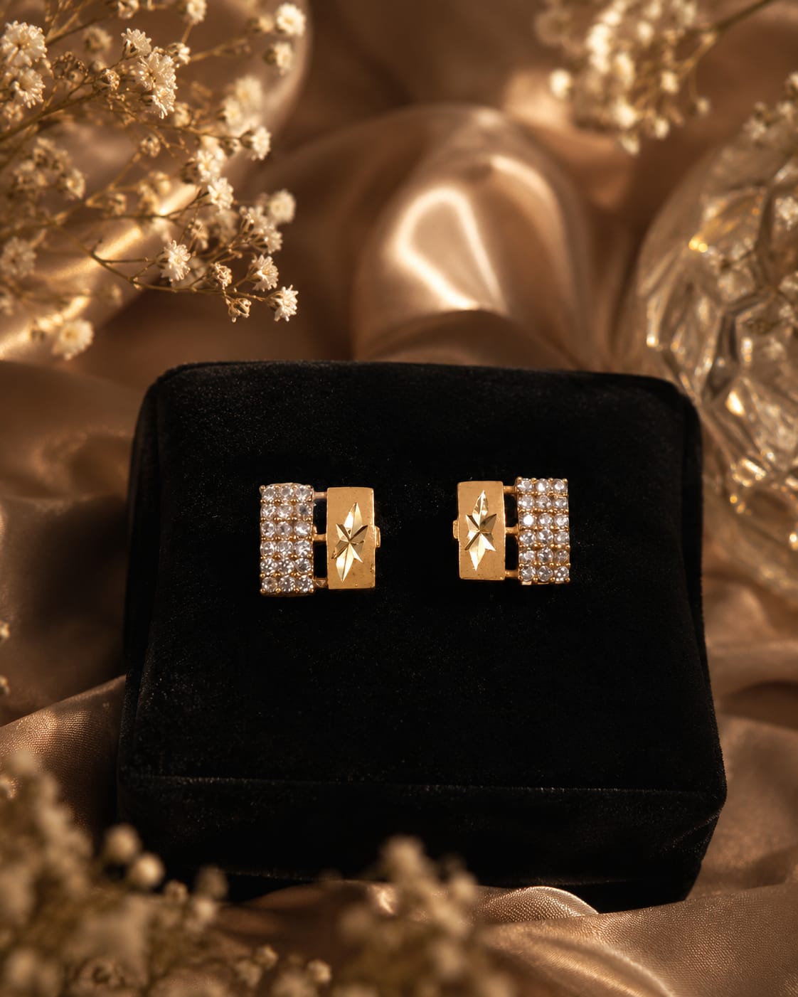 Starlit Pave Bar Studs