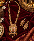 Temple Kundan Ranihaar Set